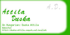 attila duska business card